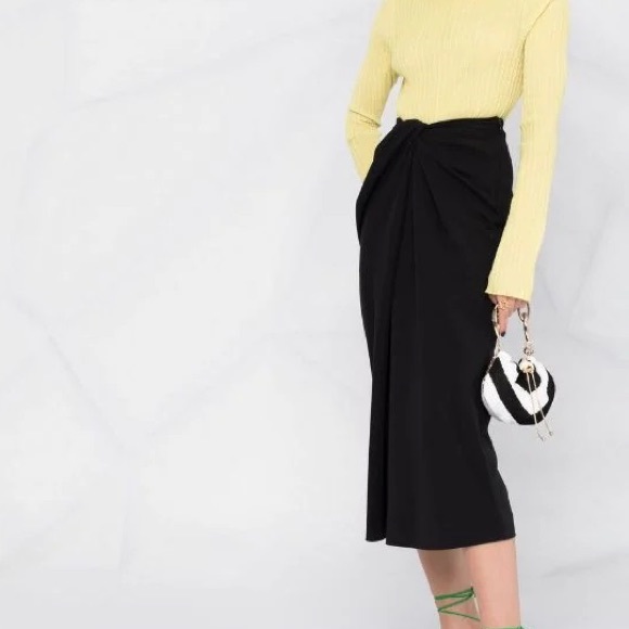 SALE✨VALENTINO twist-detail Pencil skirt - Picture 7 of 8